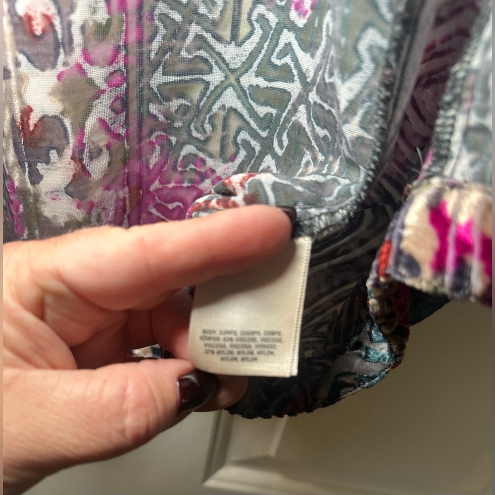Elevenses Pink and‎ Black Patterned Cardigan - Picture 4 of 6